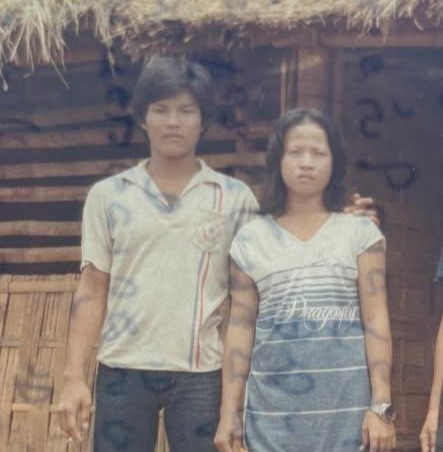 Bounmy Sayasy and her husband at the refugee camp in Thailand, where they first met